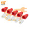 RJ45 Connector with Red Boots Cover for Ethernet Network Cable (5 pcs each)